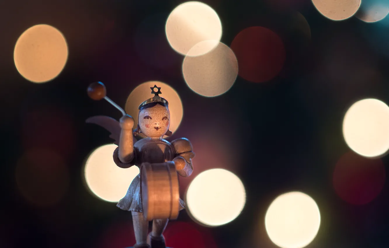 Photo wallpaper macro, holiday, toy