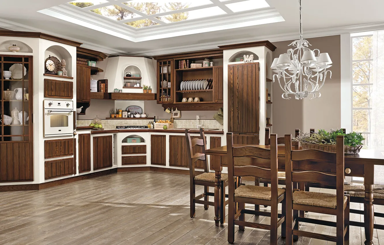 Photo wallpaper design, style, interior, kitchen, dining room