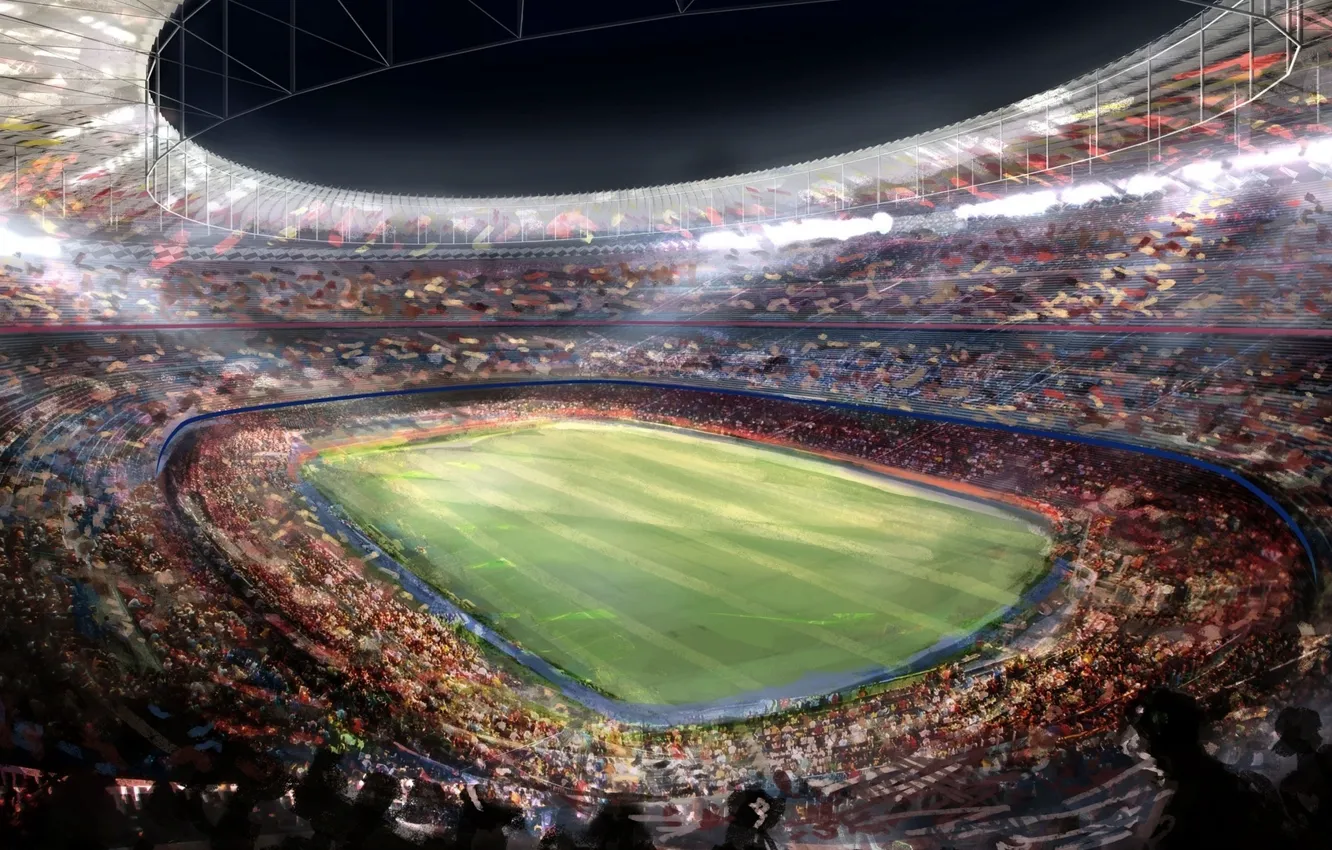 Photo wallpaper stadium, the audience, Seville