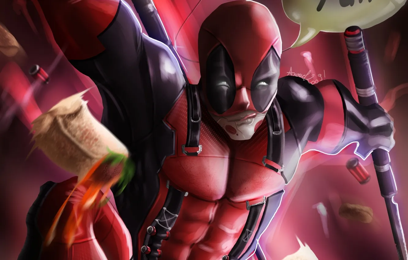 Photo wallpaper mask, villain, Deadpool, mercenary, Marvel Comics, Wade Wilson