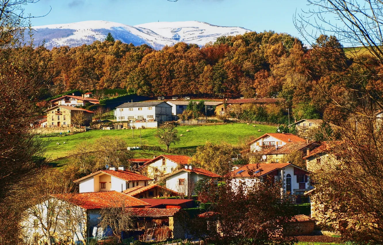 Photo wallpaper the city, photo, home, Spain, Gorbea