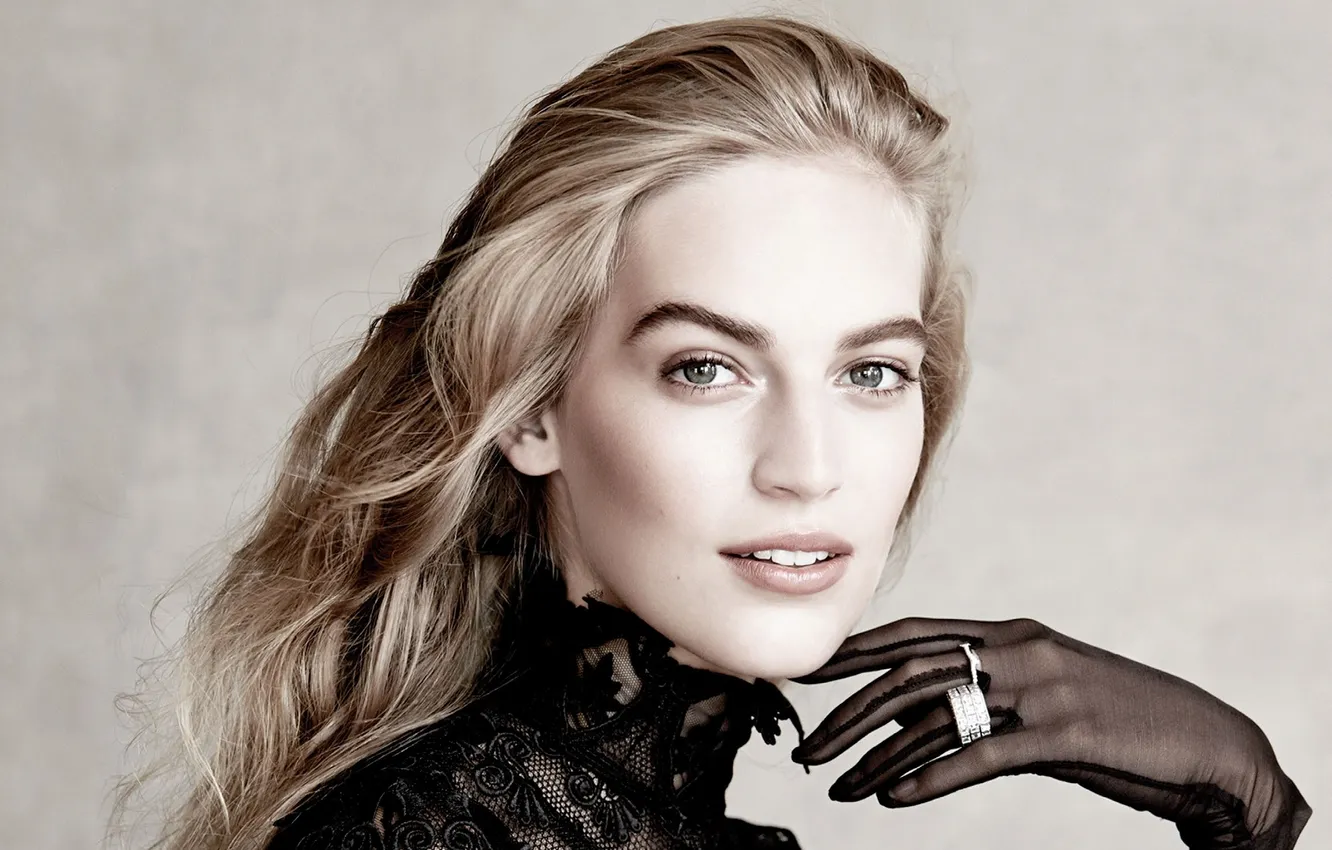 Photo wallpaper look, girl, blonde, Vanessa Axente