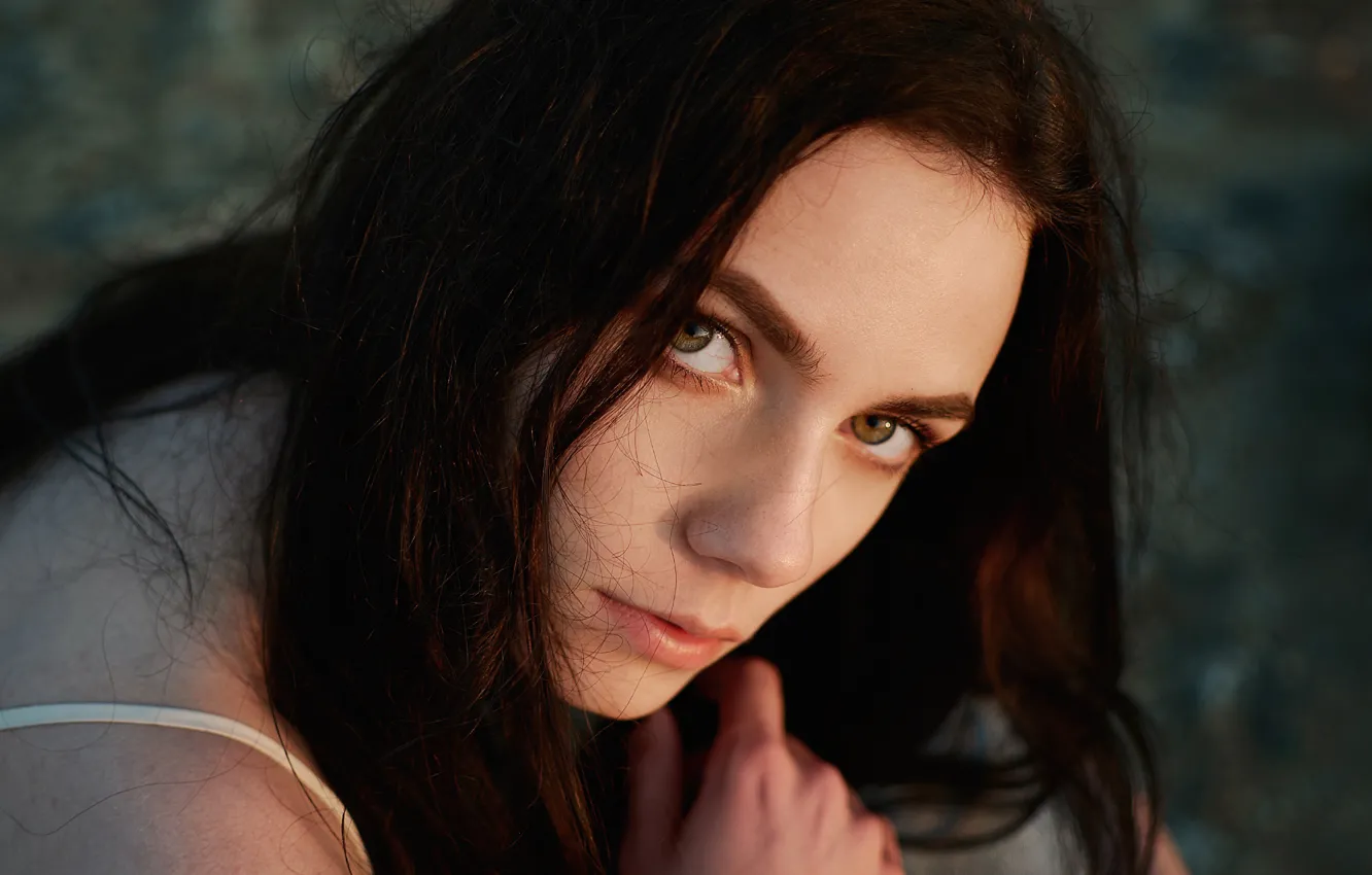 Photo wallpaper look, girl, curls, Sergey Papirenko
