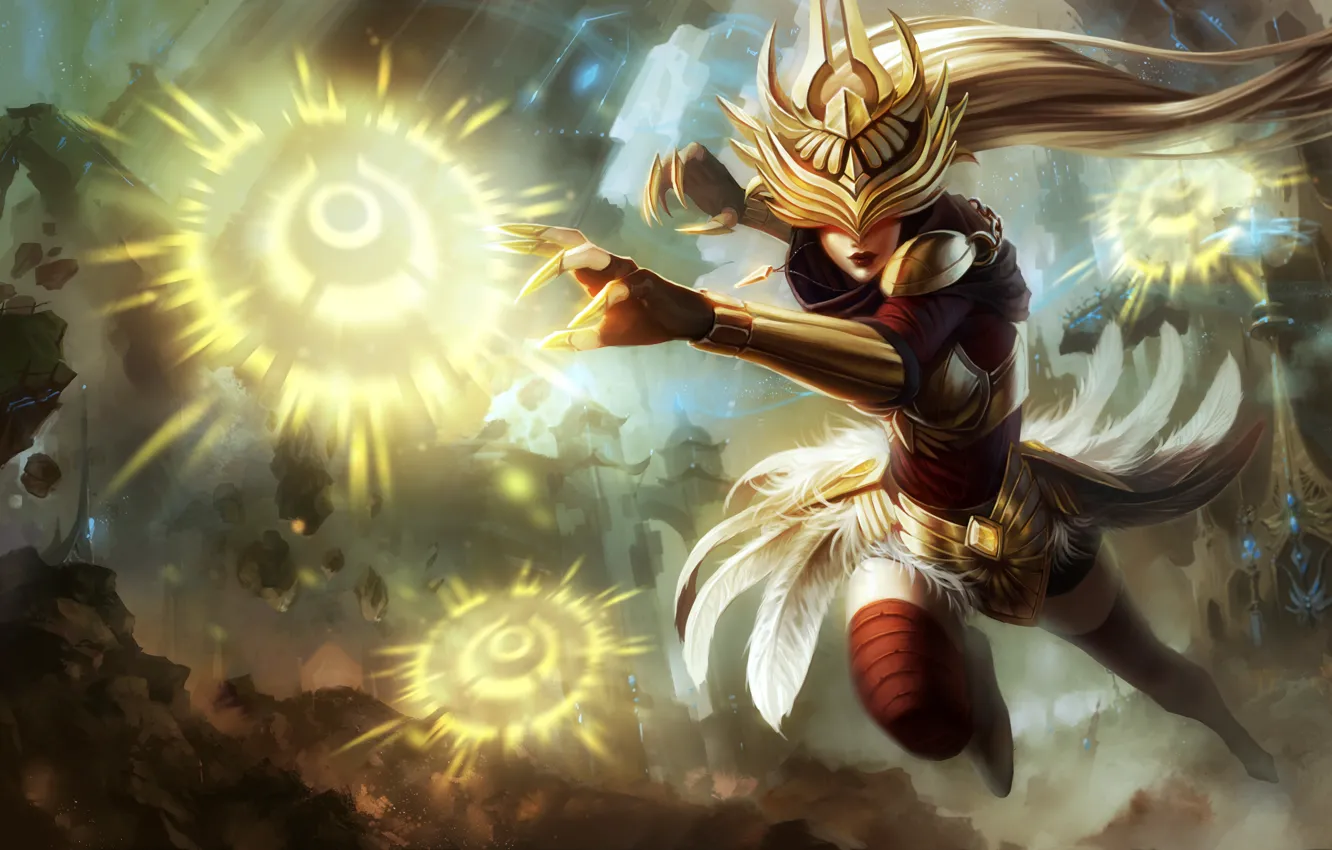 Photo wallpaper girl, ice, fantasy, art, League of Legends, Illustration, LoL, spell