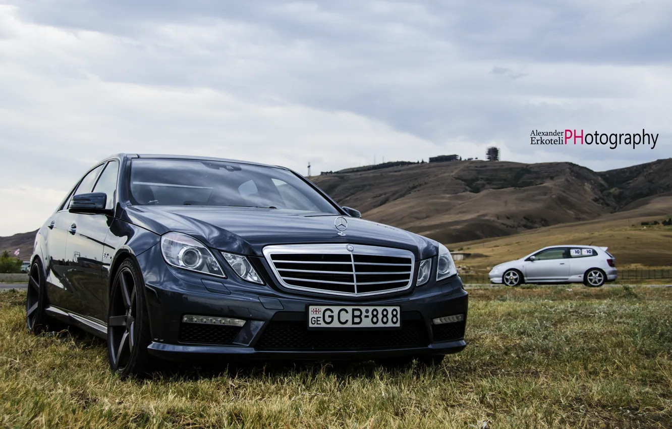 Photo wallpaper Mercedes, Honda, Land, Civic, E Class