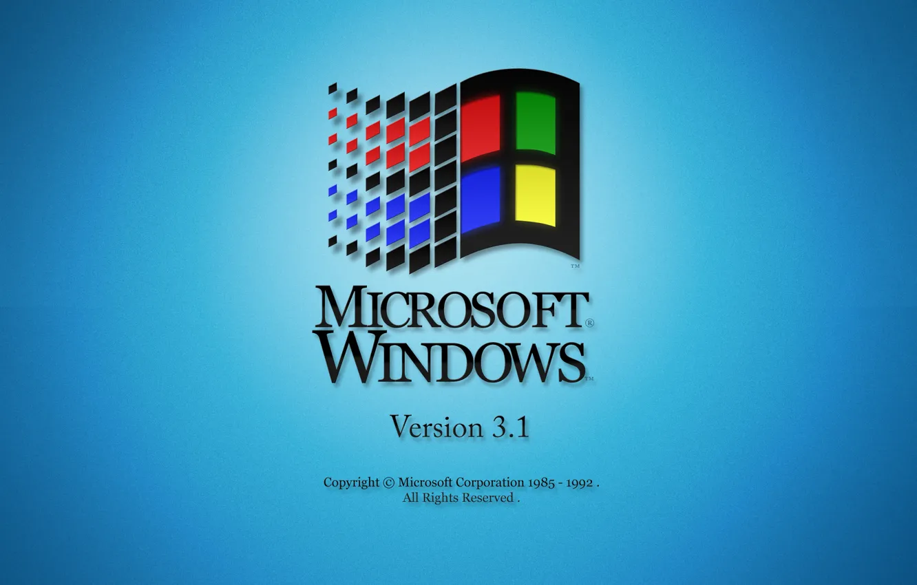 Photo wallpaper blue, Microsoft Windows, retro, Operating system