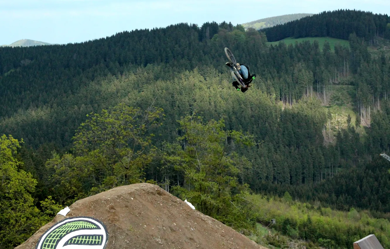 Photo wallpaper dirt, bike, style, mtb, sports, Flip