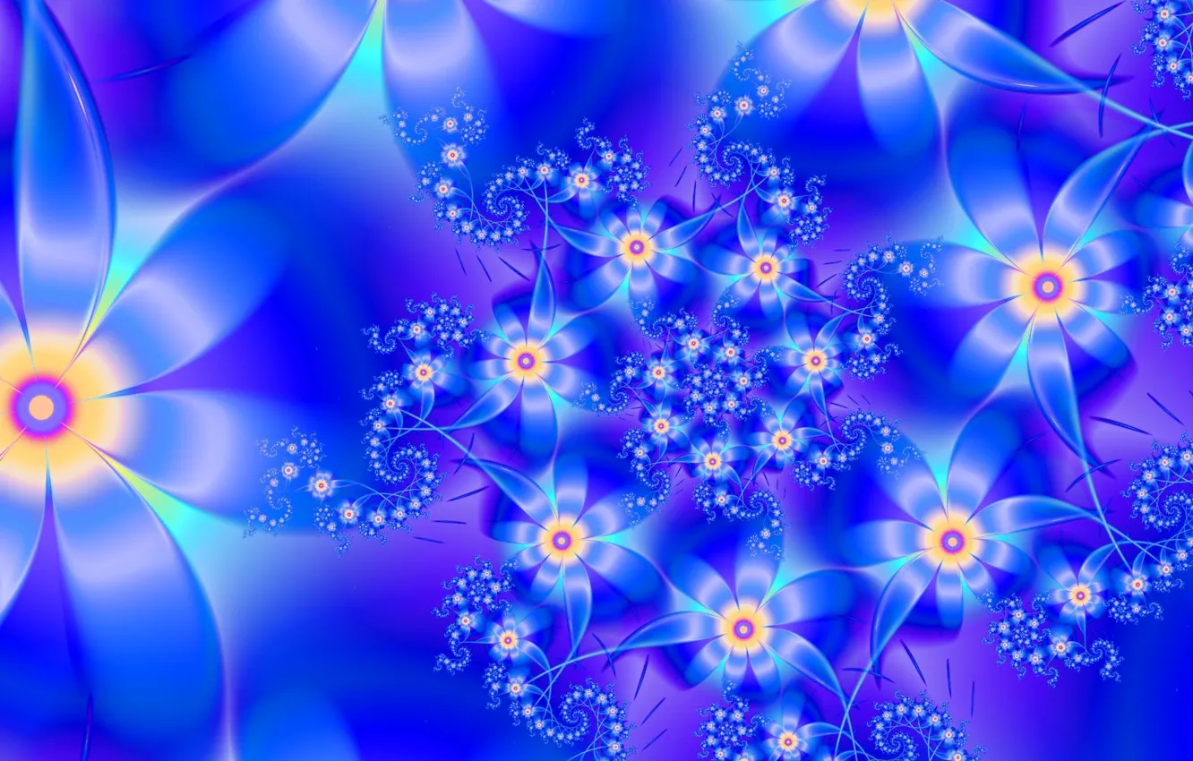 Photo wallpaper flower, line, pattern, fractal