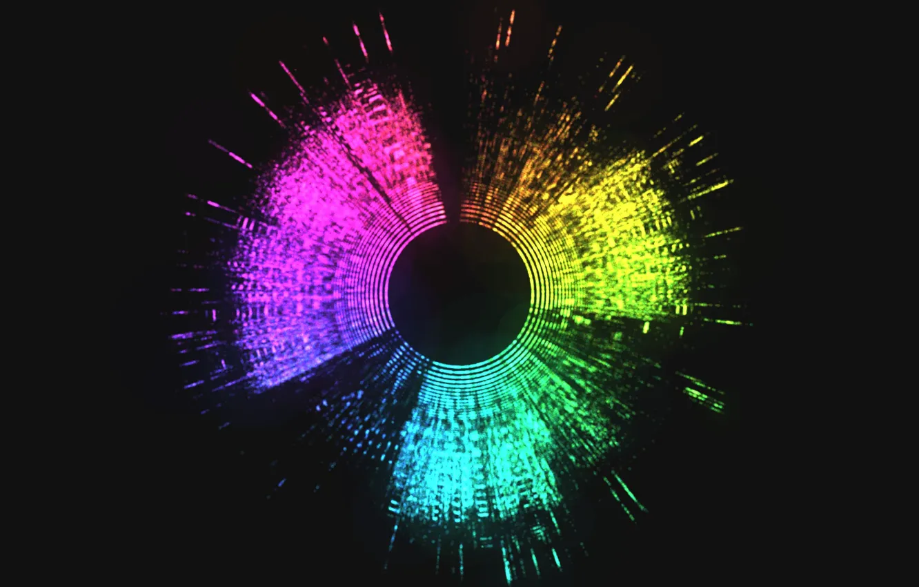Photo wallpaper Rainbow, DNA, Music, Colorfull, Circle