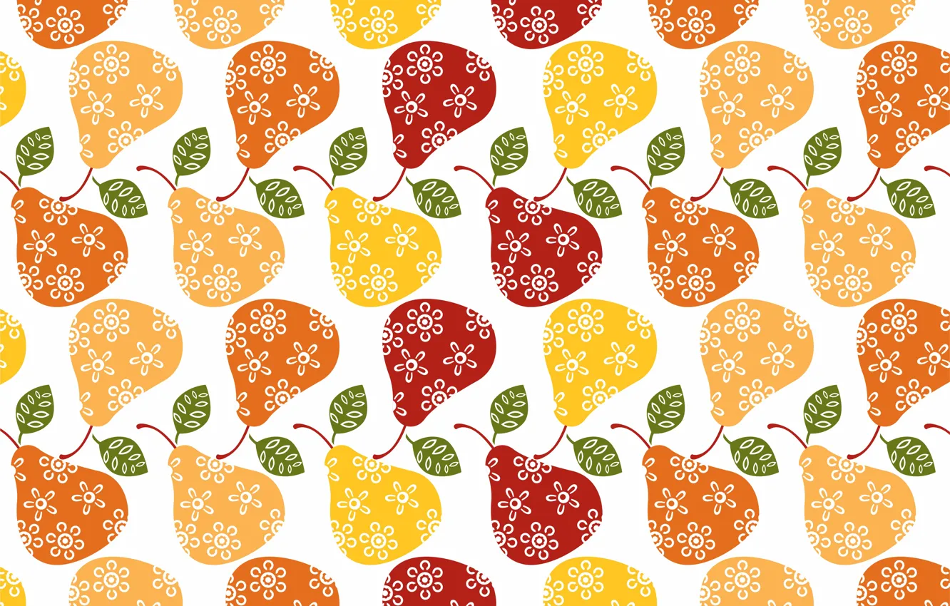 Photo wallpaper background, flowers, pear