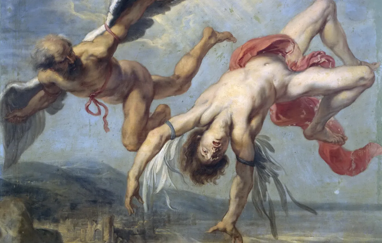 Photo wallpaper picture, mythology, Jacob Peter Howie, The Fall Of Icarus