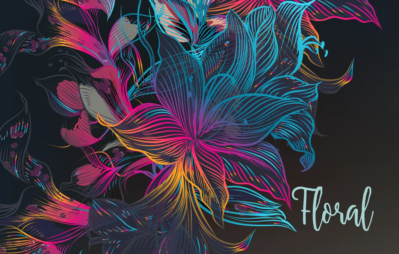 Photo wallpaper flowers, abstraction, background, the inscription, texture