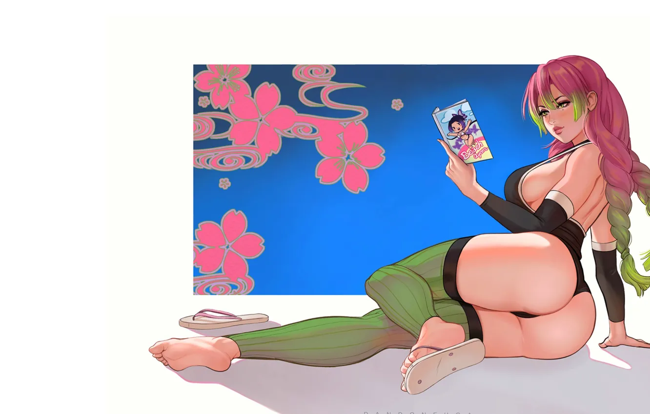 Photo wallpaper girl, hot, ass, pink hair, anime, pretty, butt, babe