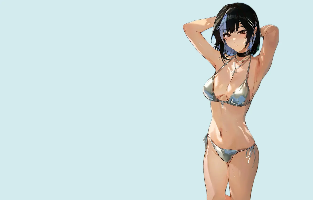 Photo wallpaper kawaii, hot, sexy, anime, short hair, pretty, babe, cute