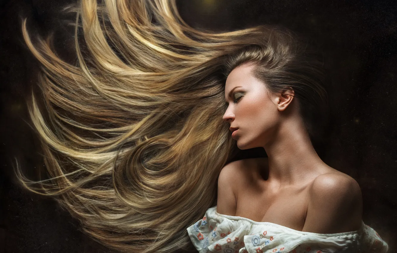 Photo wallpaper girl, pose, background