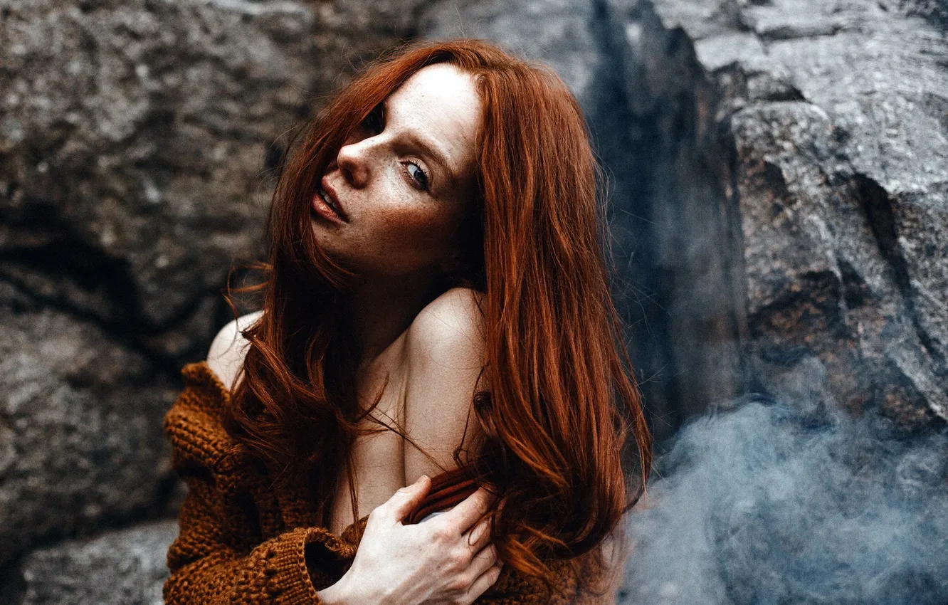 Photo wallpaper look, girl, portrait