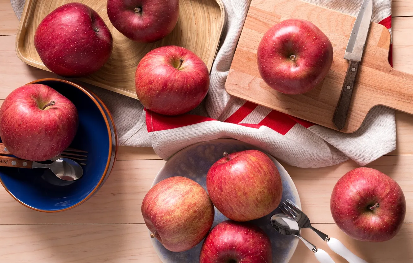 Photo wallpaper apples, fruit, fruit