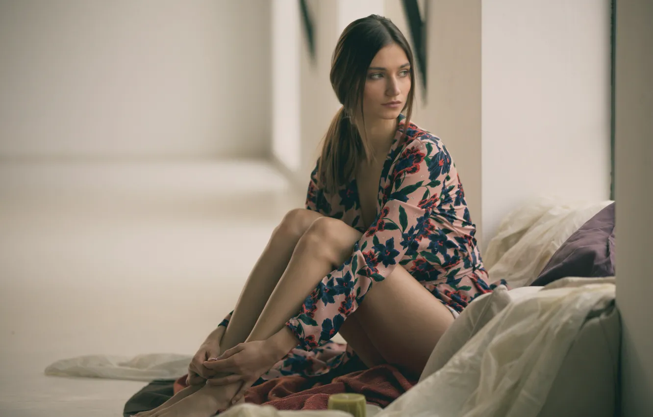 Photo wallpaper girl, hair, dress, Ilvy Kokomo