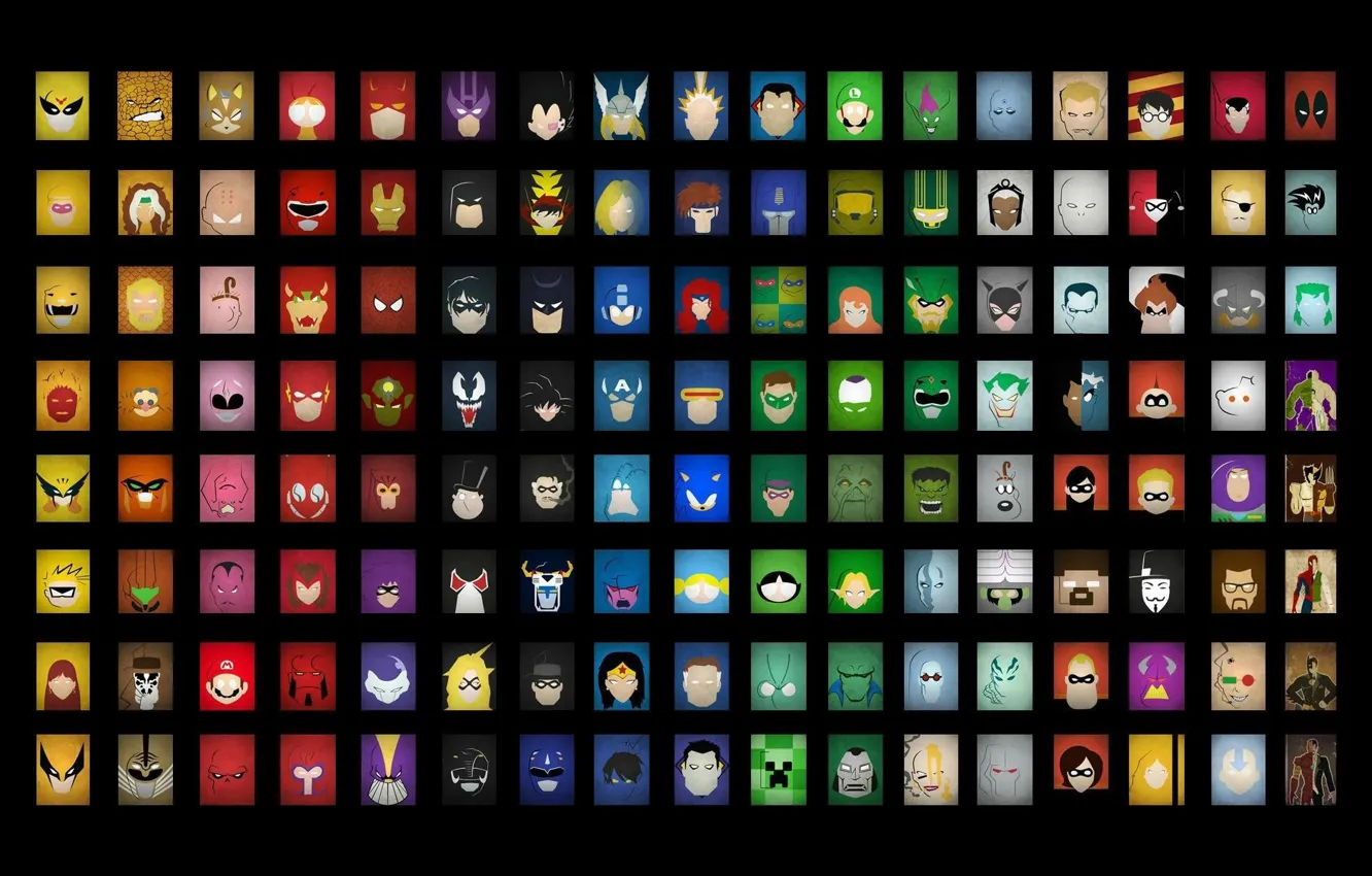 Photo wallpaper hero, palette, comic, super hero