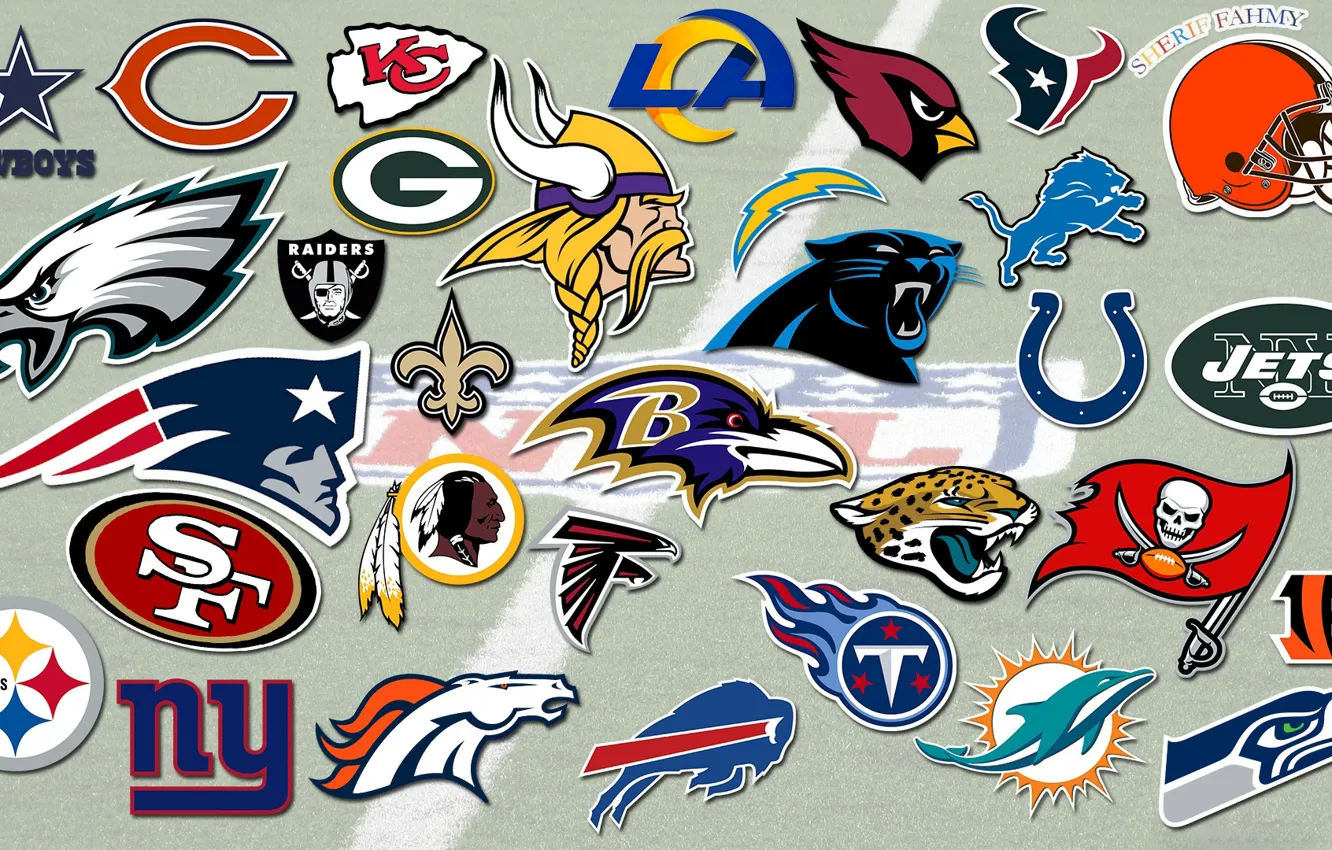 Photo wallpaper logo, team, emblem, USA, nfl, The national football League