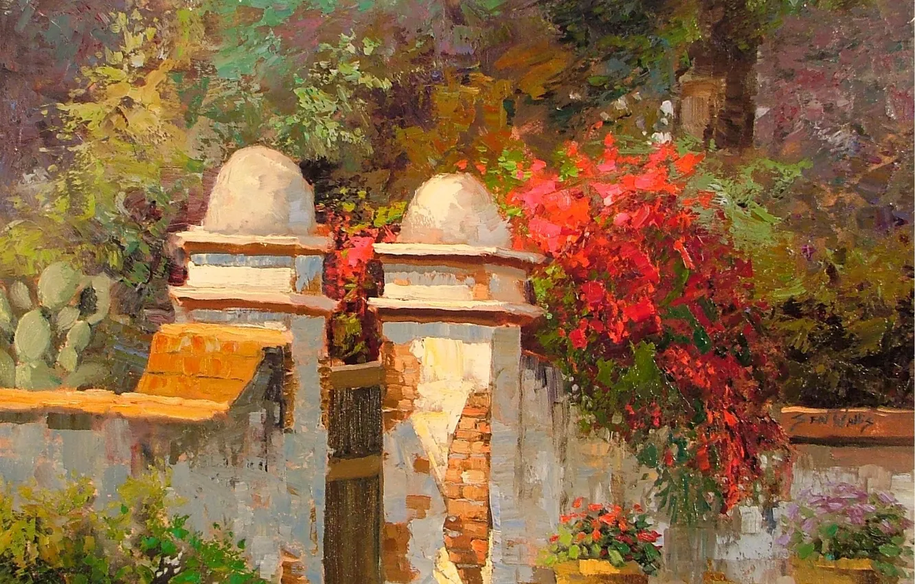 Photo wallpaper art, Sean Wallis, Mission Entrance