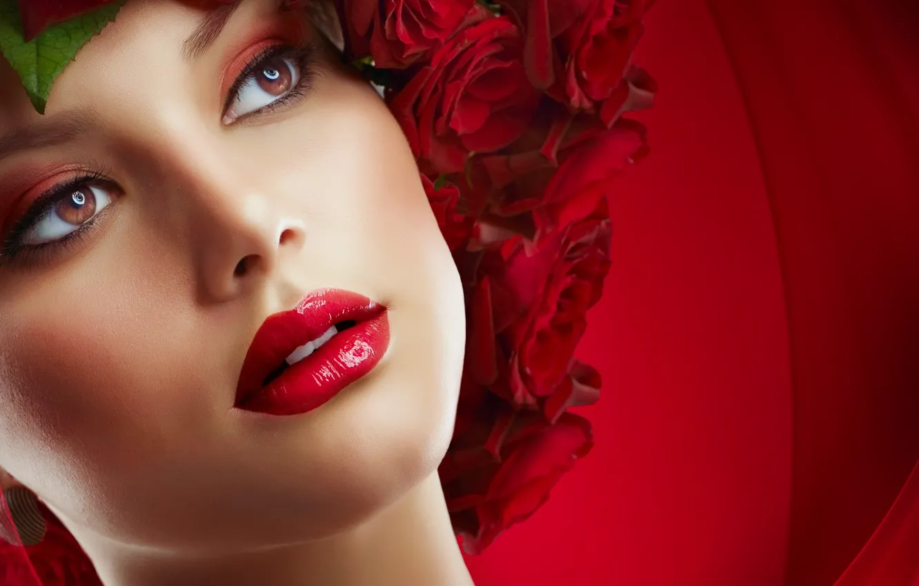 Photo wallpaper girl, model, face