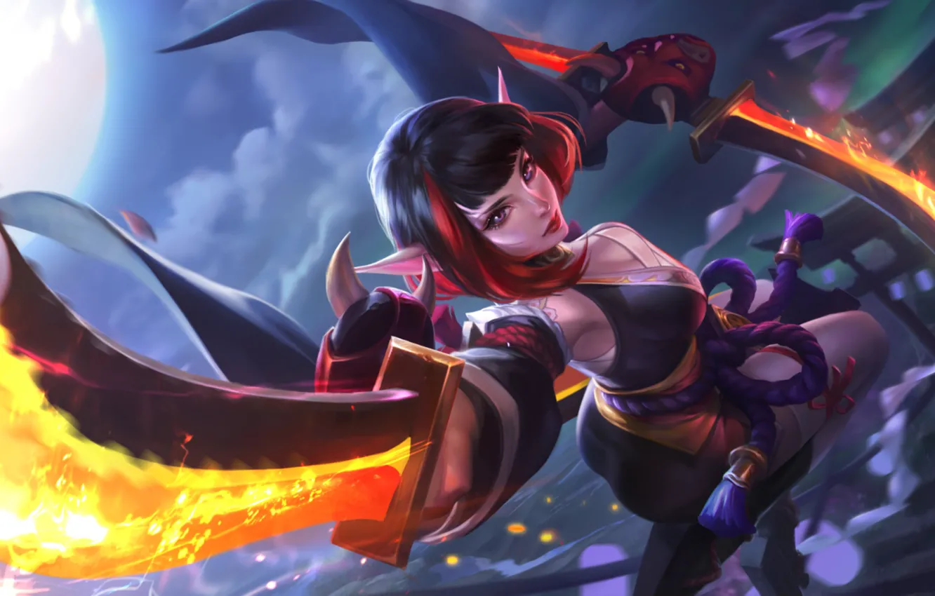 Photo wallpaper elf, Karina, beautiful girl, characters, moba, Bang Bang, Video game, Mobile Legends