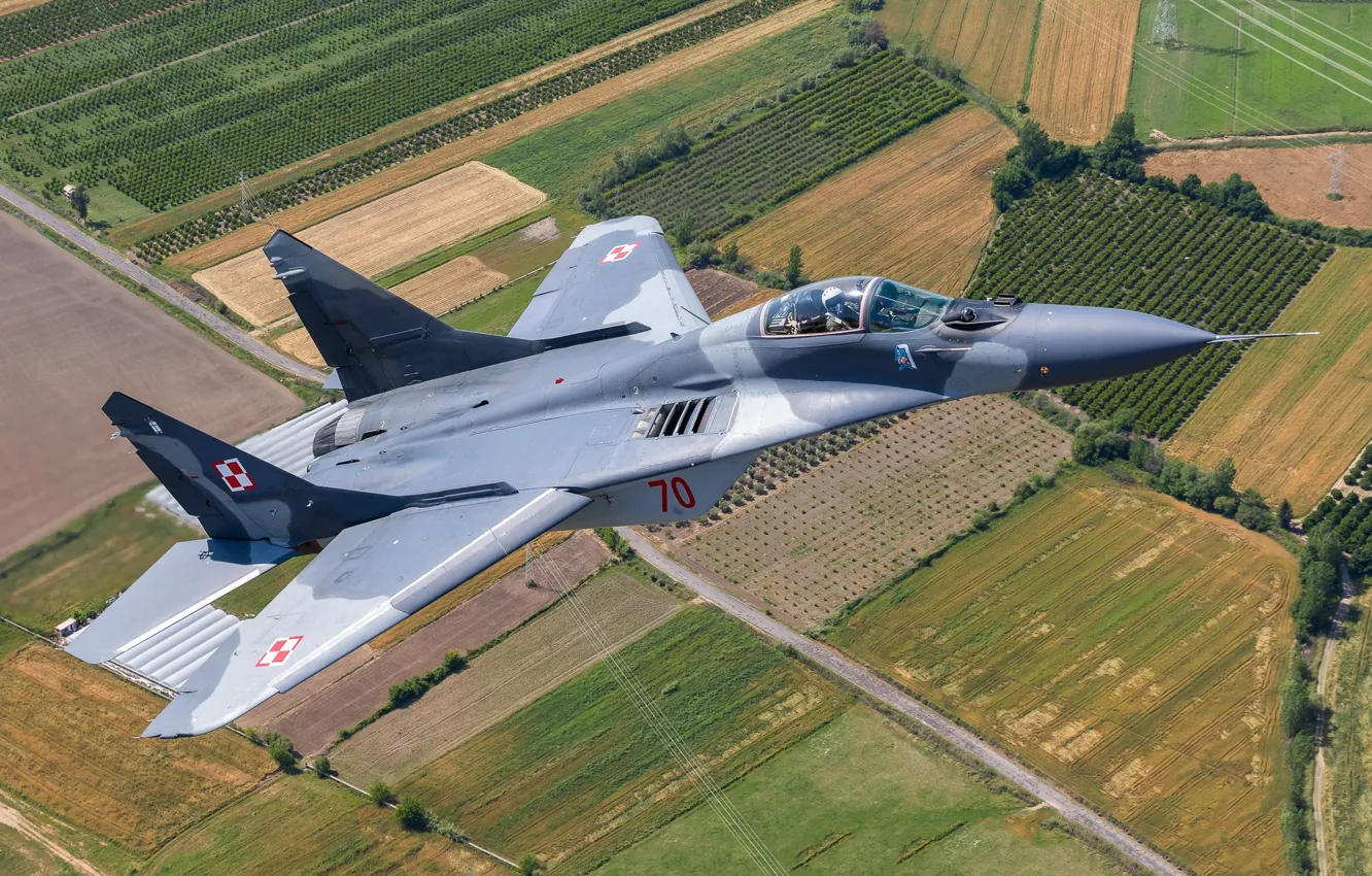 Photo wallpaper multi-role fighter, MiG-29A, Polish air force