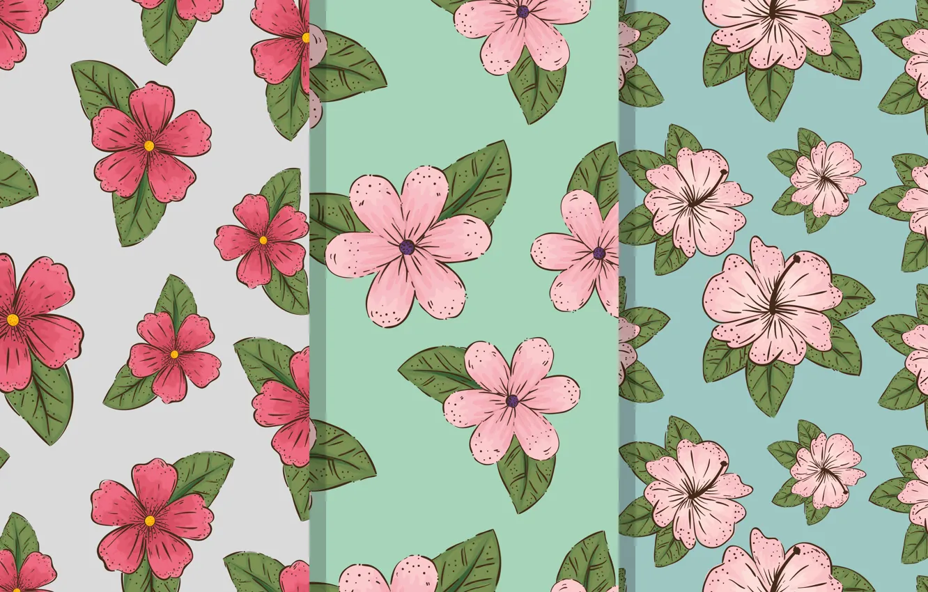 Photo wallpaper background, texture, flowers, vintage