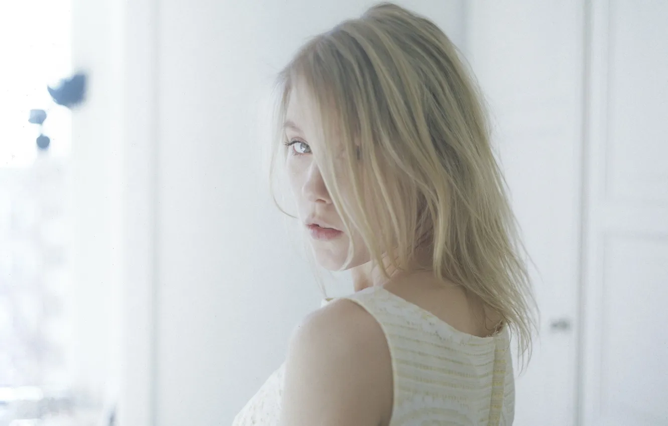 Photo wallpaper look, girl, model, blonde