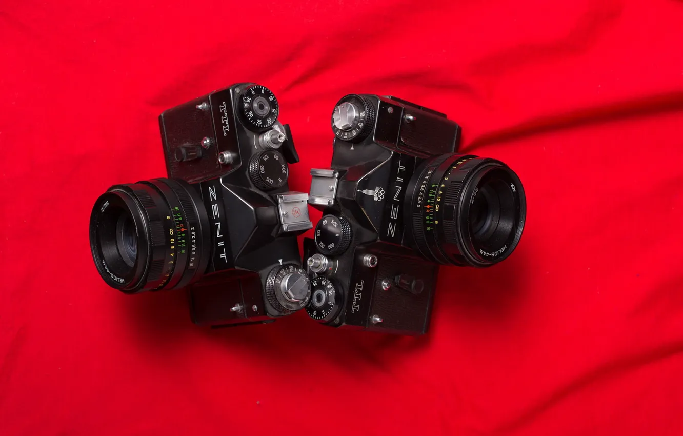 Photo wallpaper macro, background, camera, Black Zenit TTL