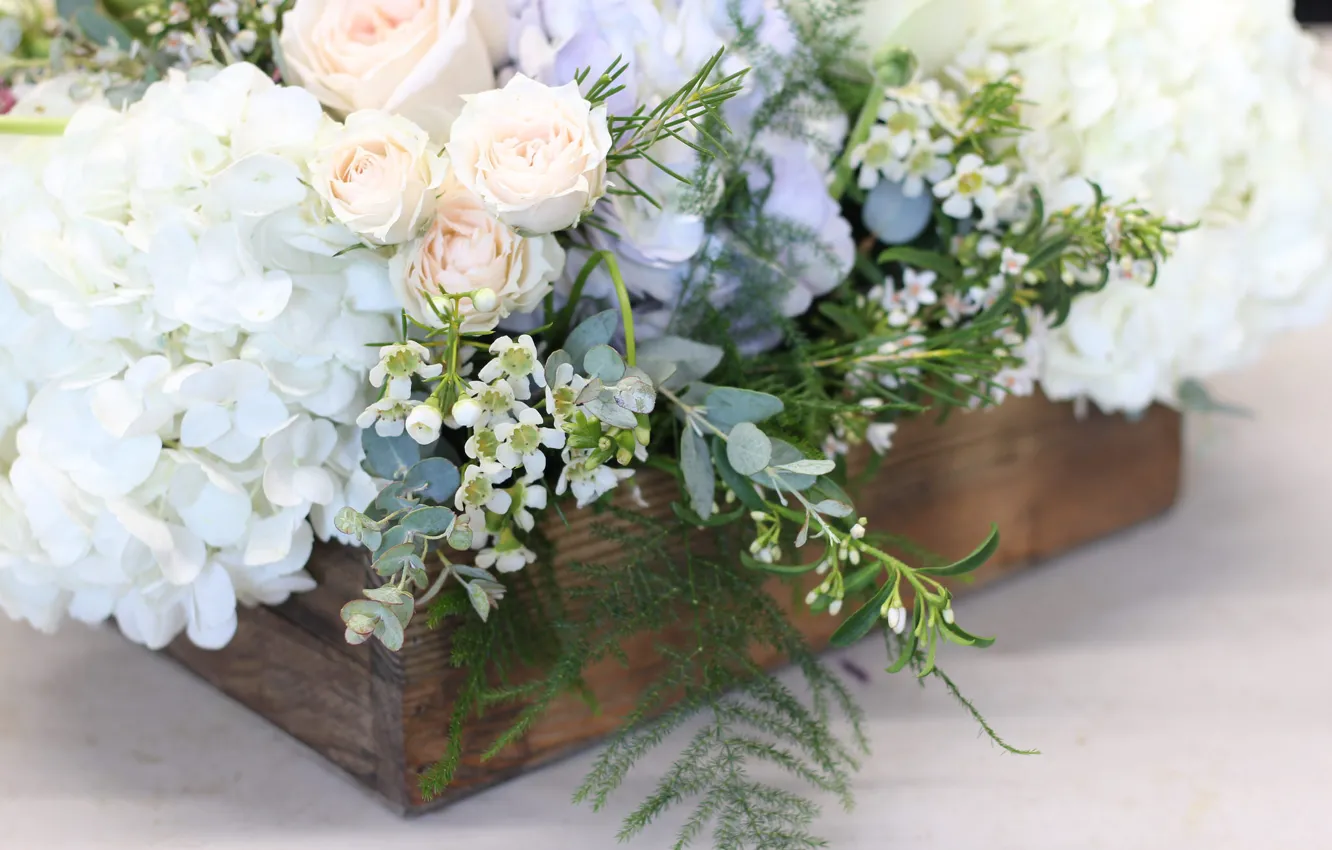 Photo wallpaper flowers, bouquet, composition