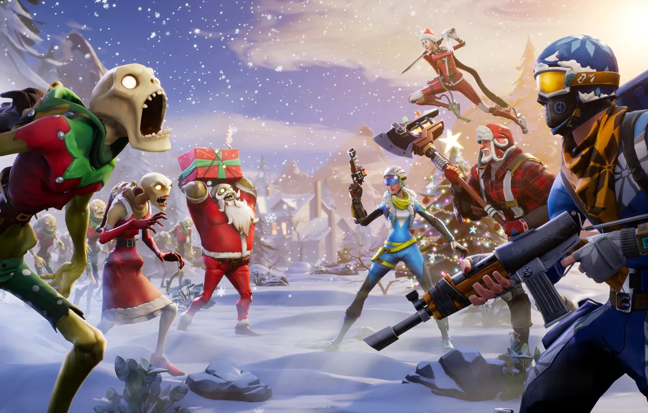 Photo wallpaper Epic Games, Fortnite, Winter Season