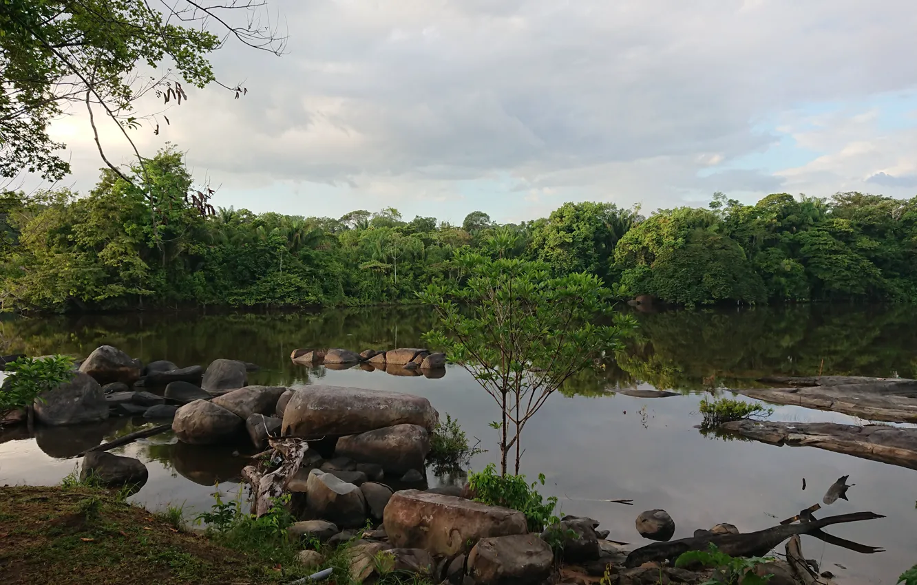 Photo wallpaper Resorts in Suriname, Isadou Suriname, Maroon villages in Suriname