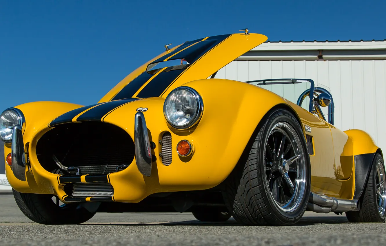 Photo wallpaper Shelby, 1965, Cobra, Yellow, classic