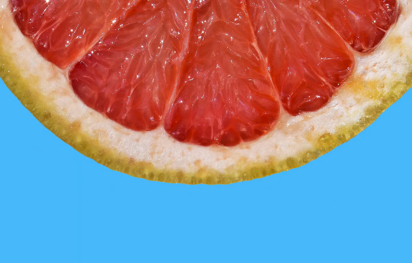 Photo wallpaper macro, fruit, grapefruit