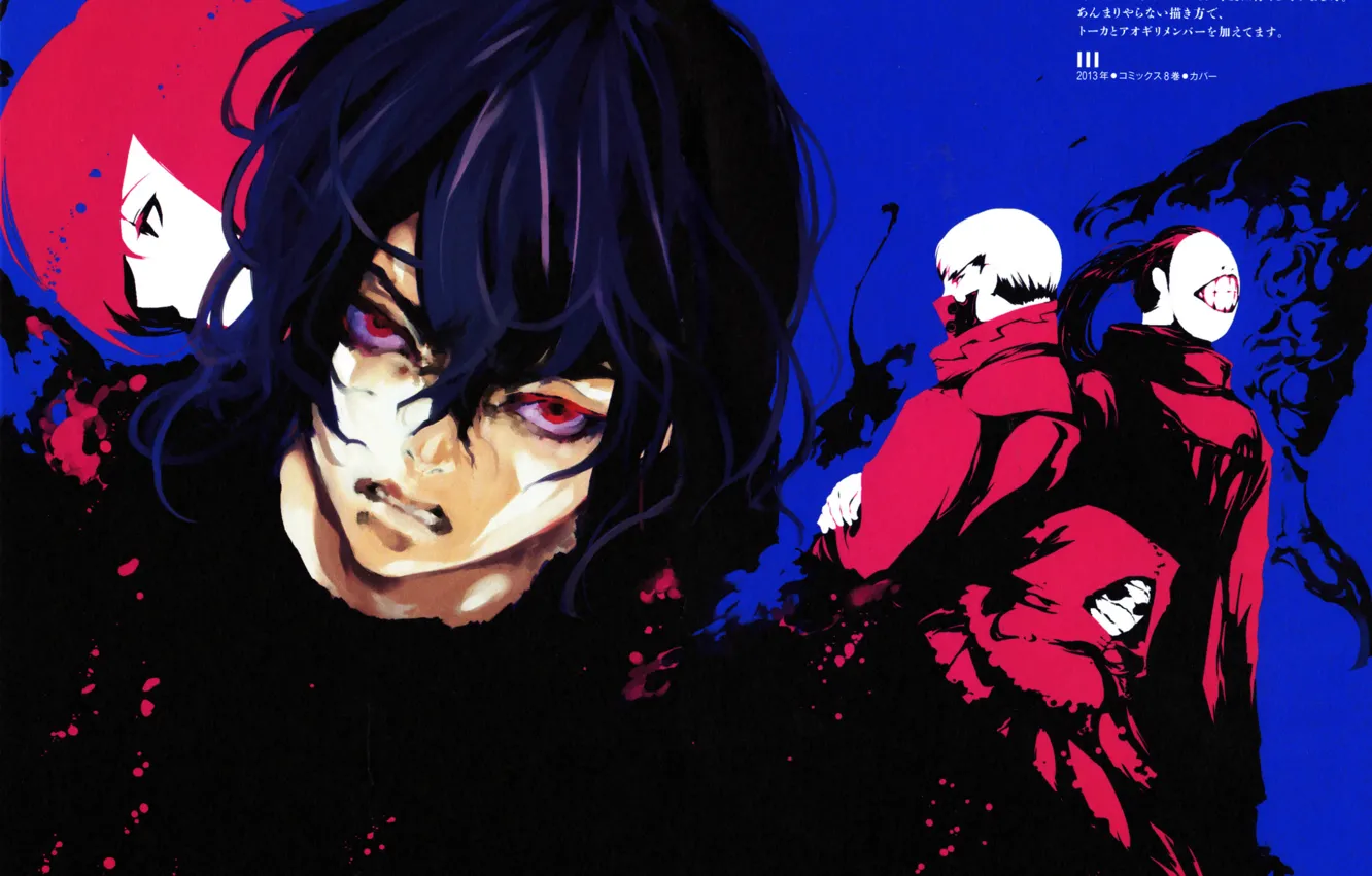 Photo wallpaper monsters, hatred, red eyes, evil eye, Tokyo Ghoul, Noro, obsessed, eater