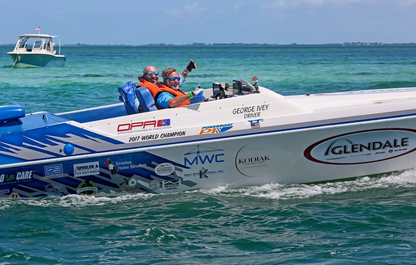 Photo wallpaper race, boat, speed