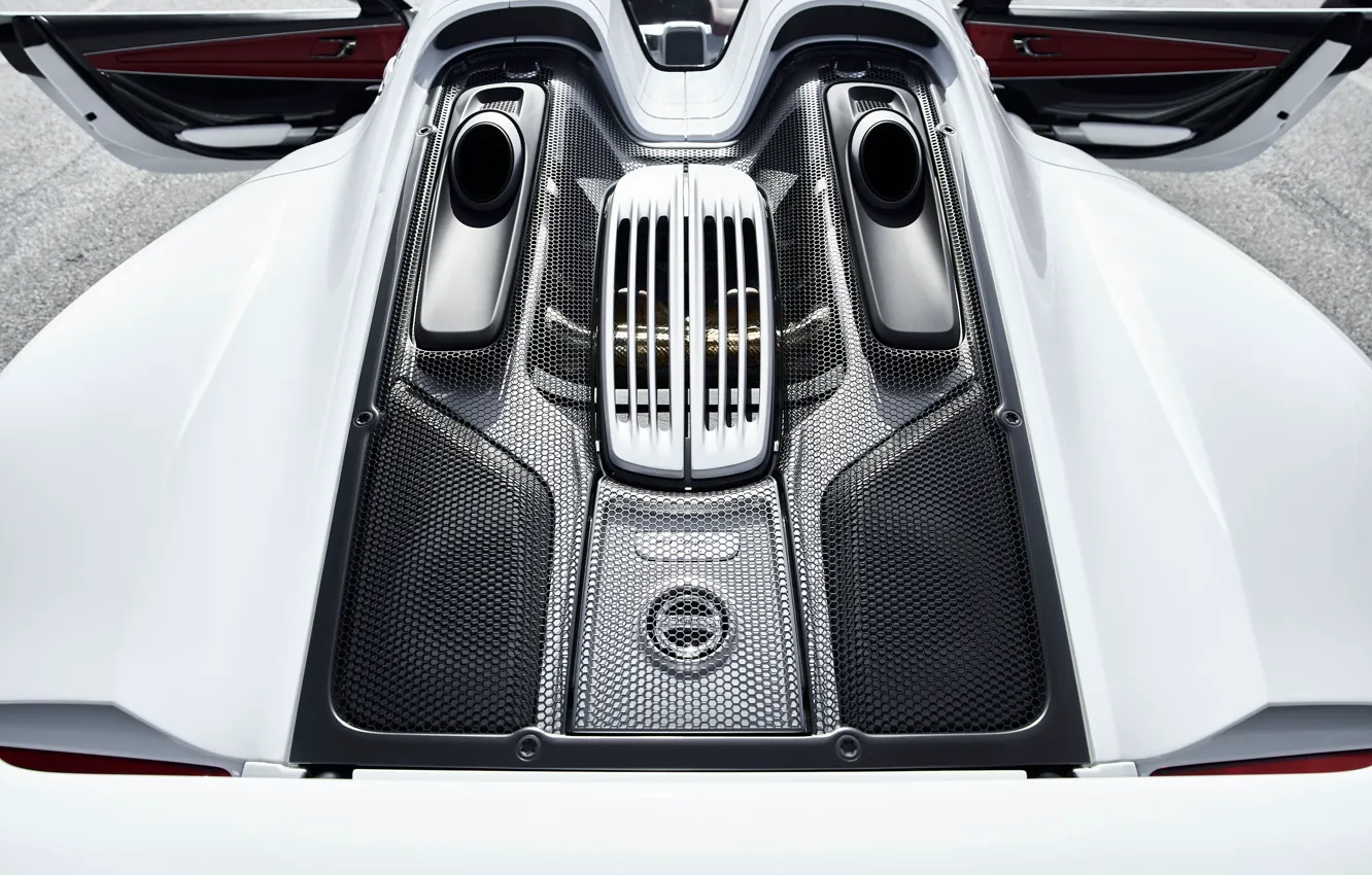 Photo wallpaper Porsche, 918, Exhaust, Porsche 918 Spyder