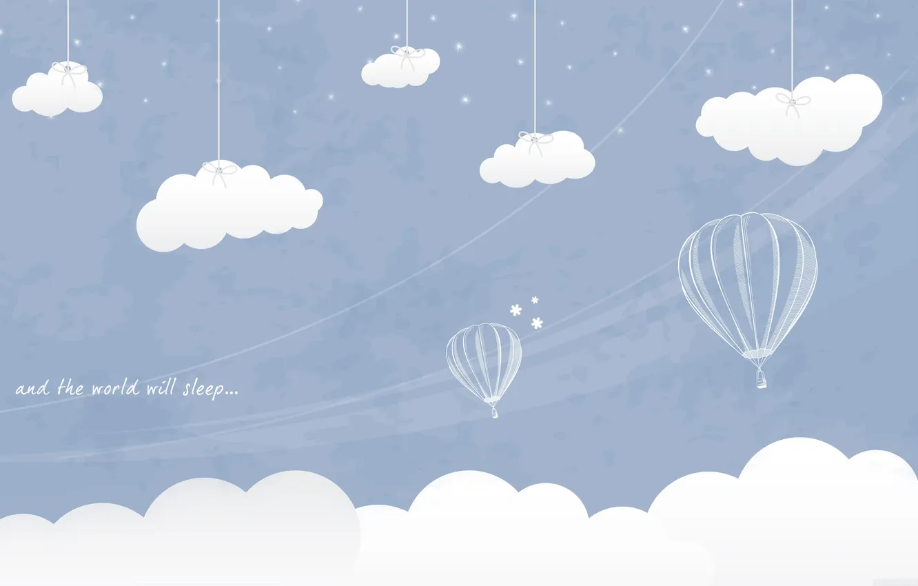 Photo wallpaper balloon, figure, and the world will sleep too