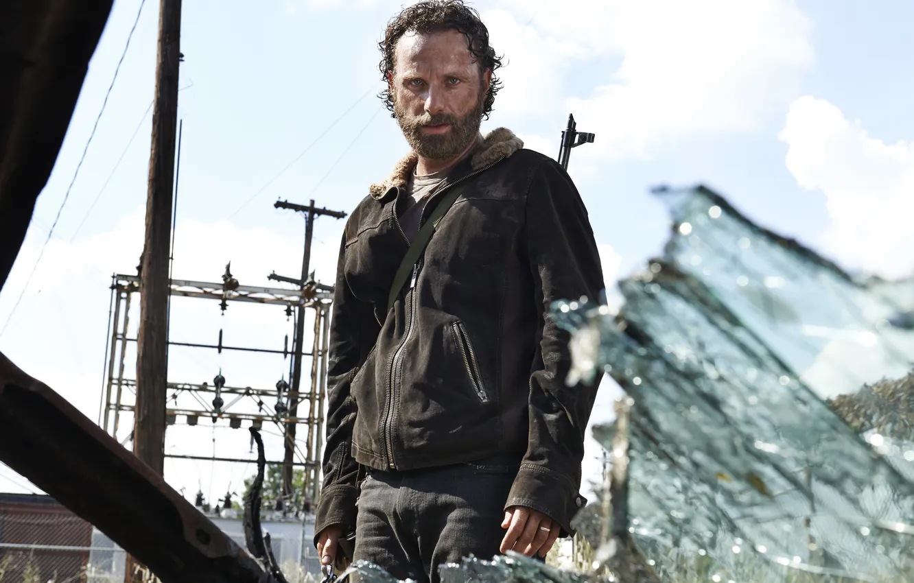 Photo wallpaper look, The walking dead, Andrew Lincoln, Rick Grimes