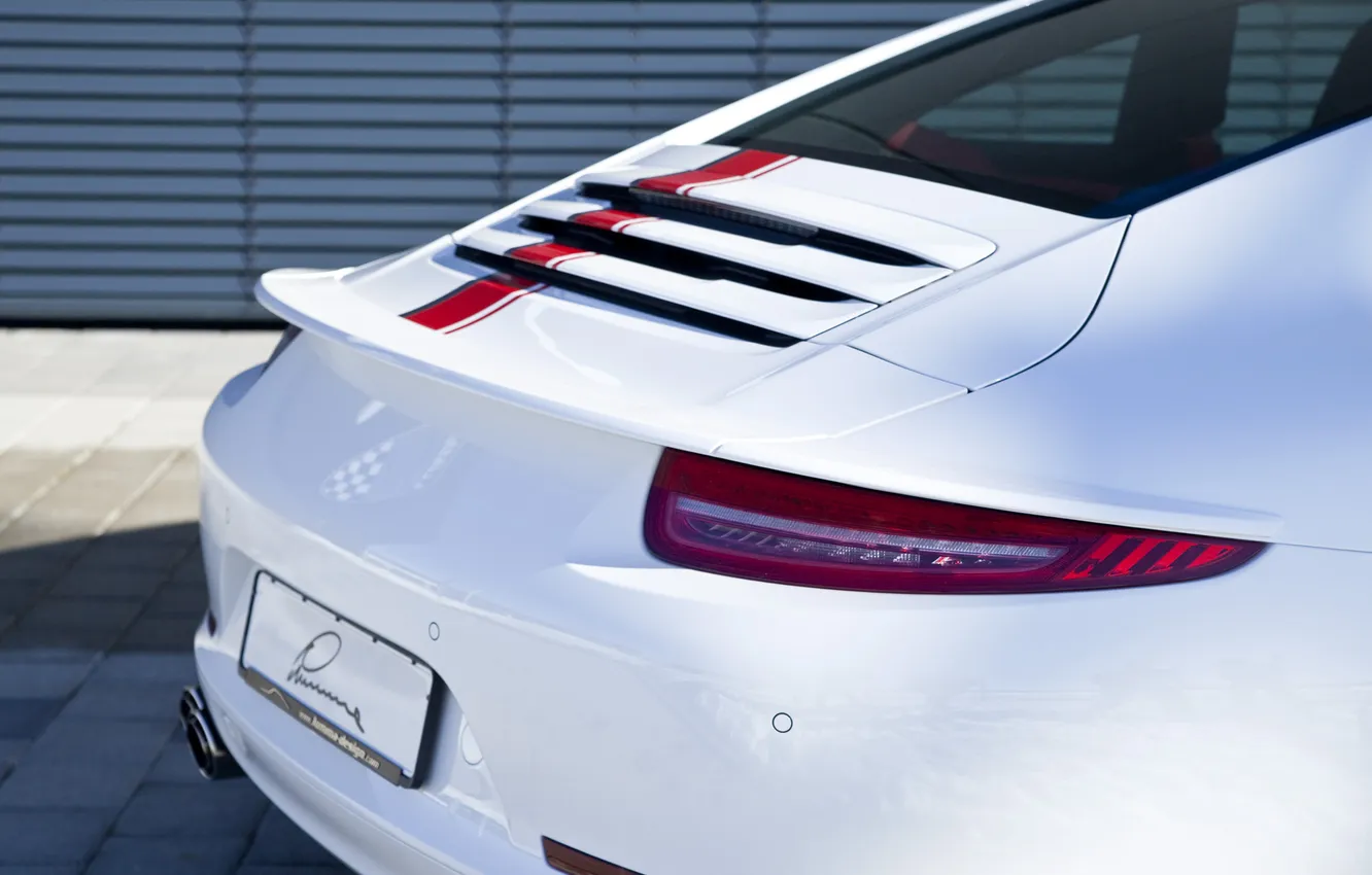 Photo wallpaper white, 2012, cars, auto, Porsche 911, wallpapers auto, Porsche 911, Porsche 991