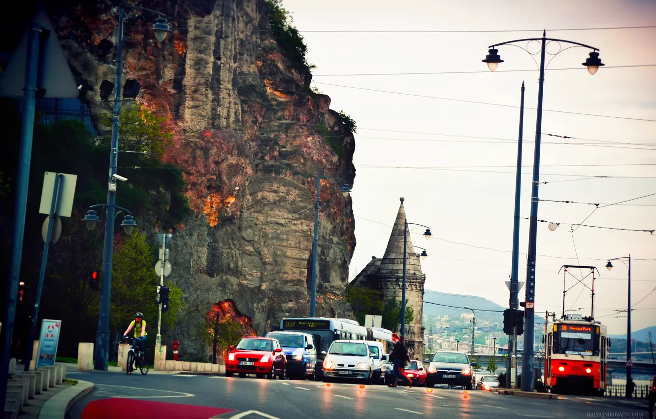 Photo wallpaper water, light, the city, building, lighting, Hungary, Hungary, Budapest