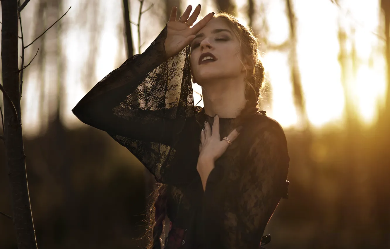 Photo wallpaper portrait, Modelo, Mar Kalina