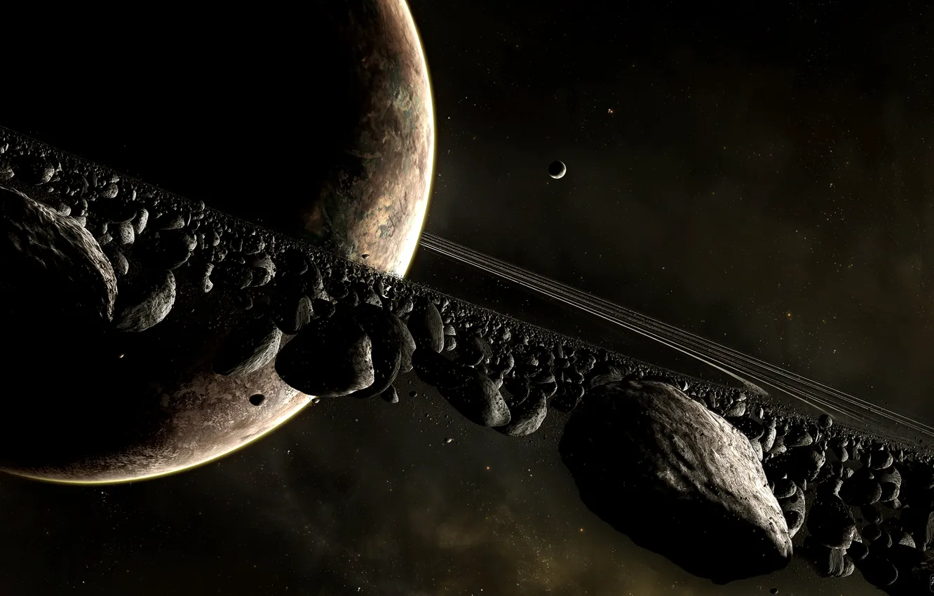Photo wallpaper Planet, Saturn, space
