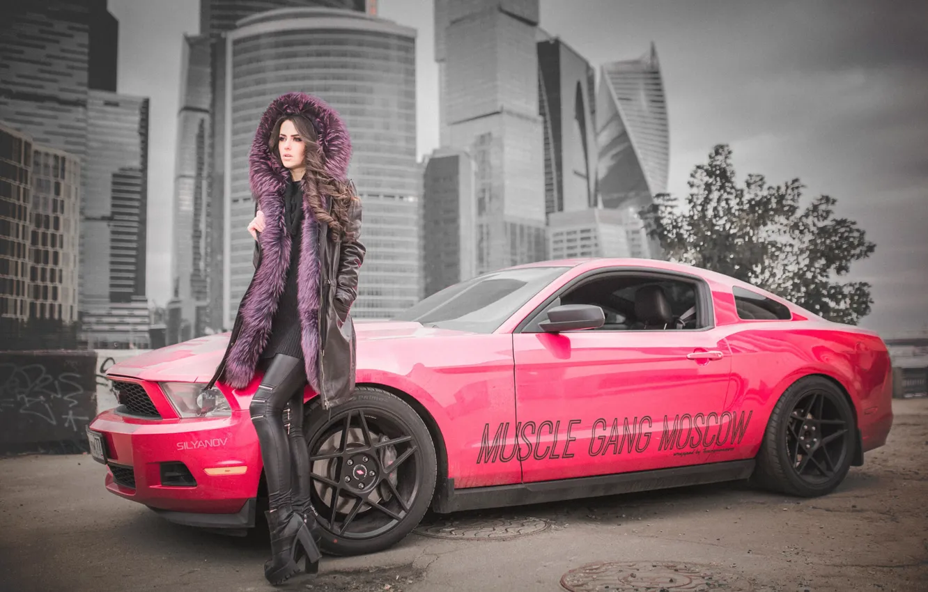 Photo wallpaper the city, pose, background, model, portrait, home, makeup, dress