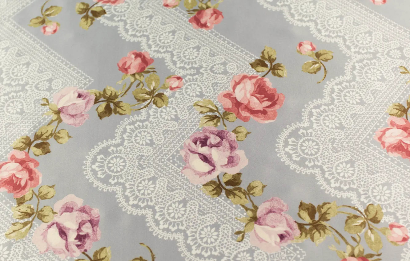 Photo wallpaper white, flowers, pattern, figure, Shine, roses, texture, silk