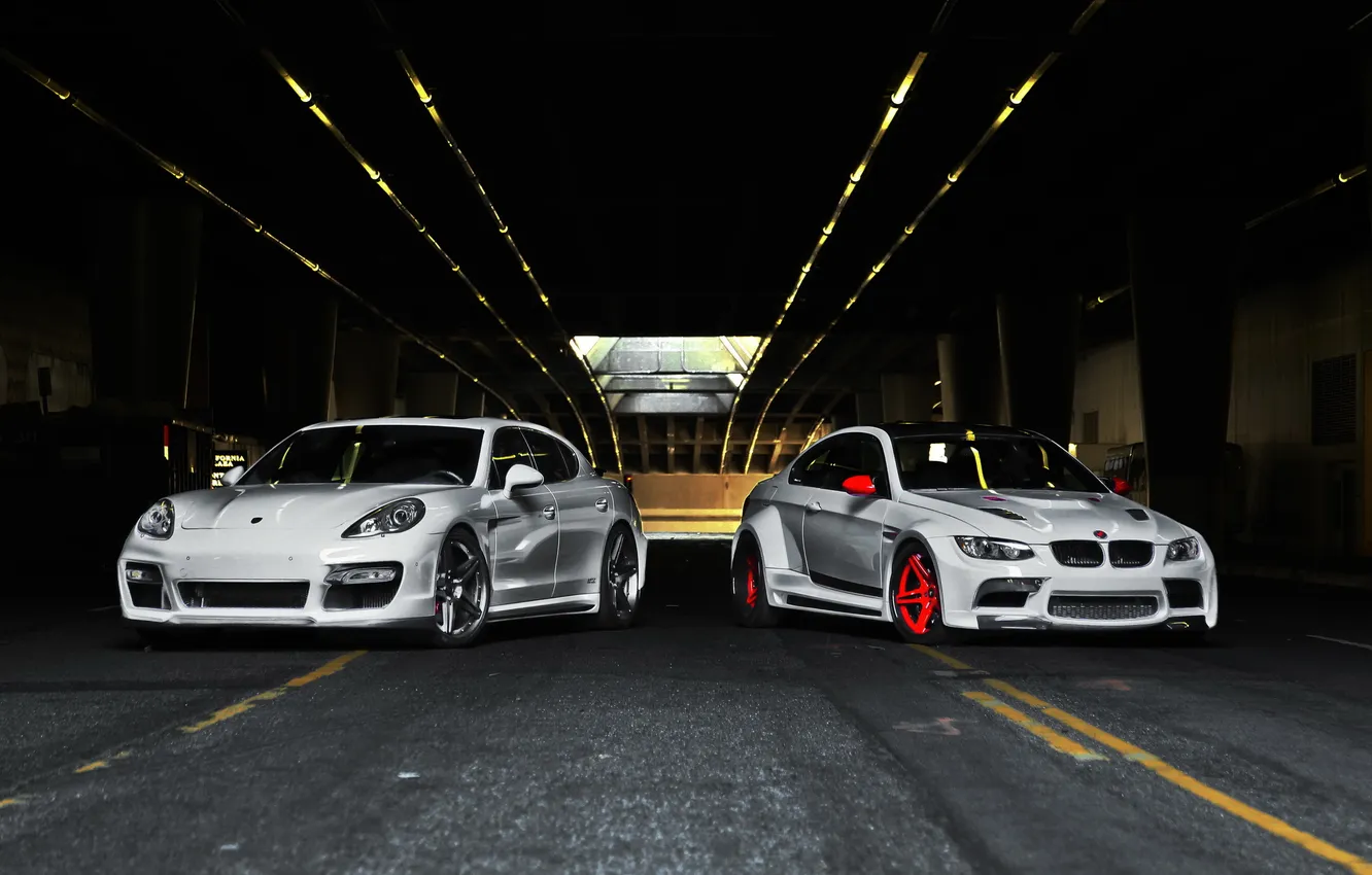 Photo wallpaper tuning, Porsche, BMW, Panamera, Porsche, BMW m3