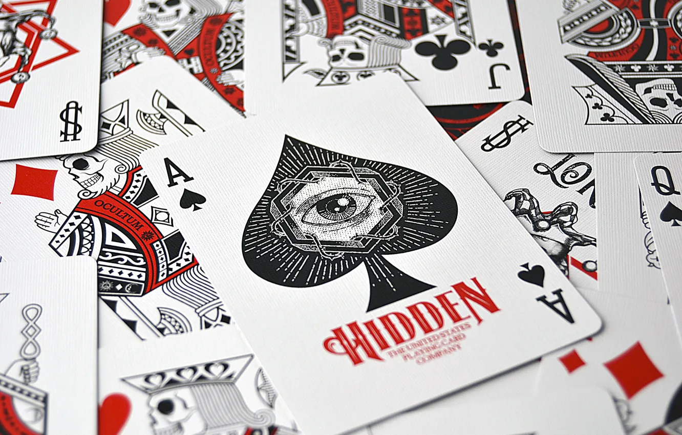 Photo wallpaper map, the suit, the ACE of spades