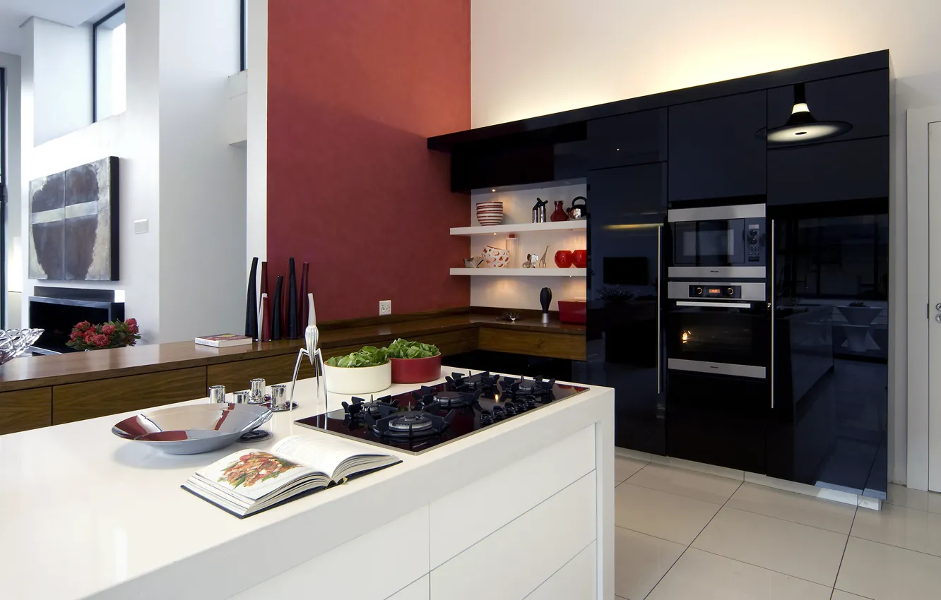 Photo wallpaper design, furniture, interior, technique, kitchen